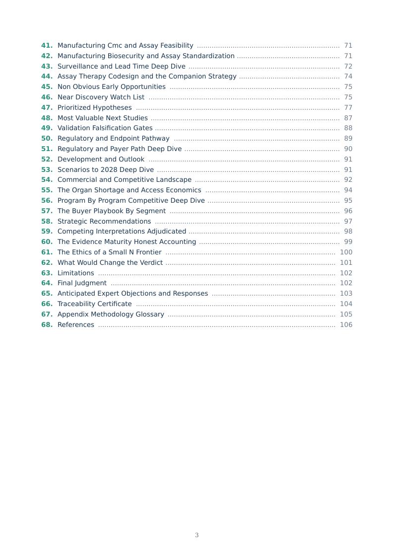 Xenotransplantation Durability Ceiling research report preview page 3