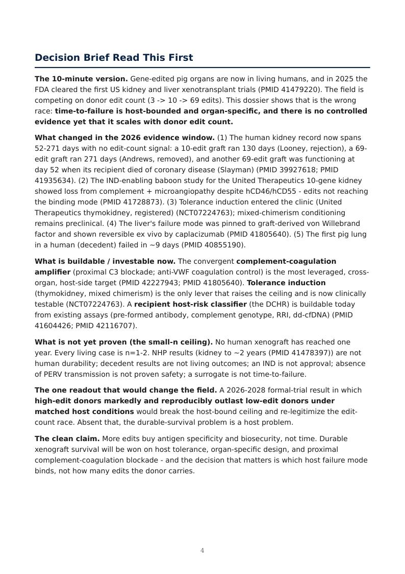 Xenotransplantation Durability Ceiling research report preview page 4