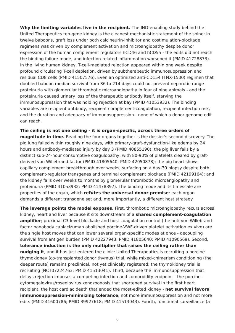 Xenotransplantation Durability Ceiling research report preview page 6
