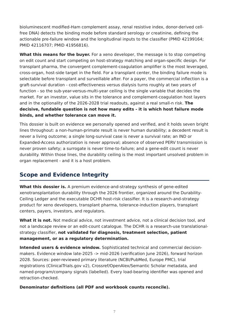 Xenotransplantation Durability Ceiling research report preview page 7