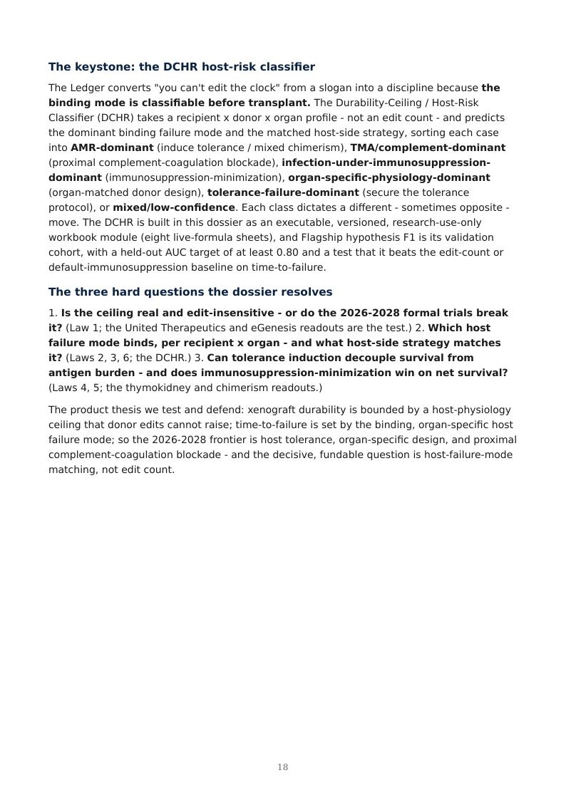 Xenotransplantation Durability Ceiling research report preview page 18