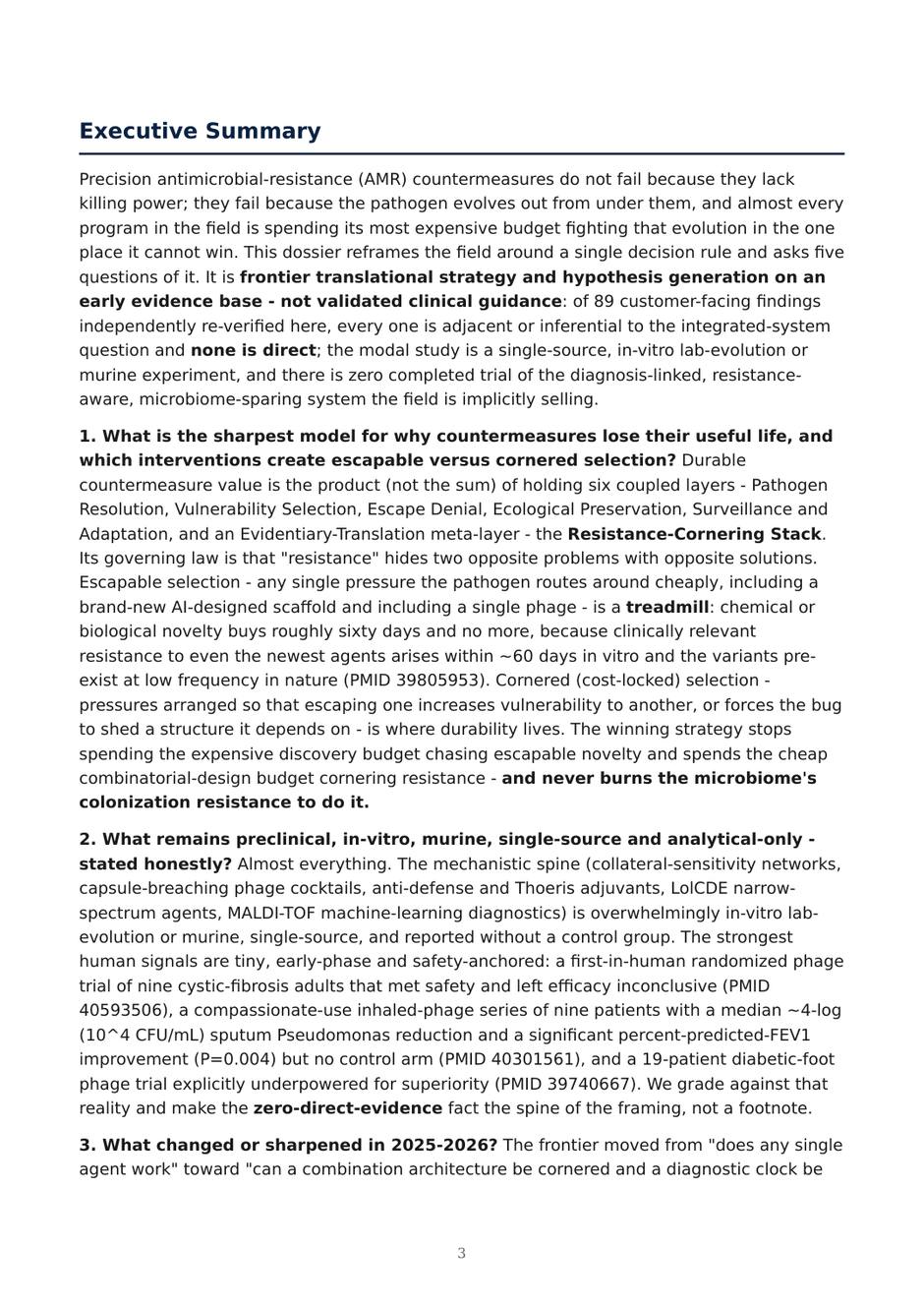 Precision AMR dossier — page 3
