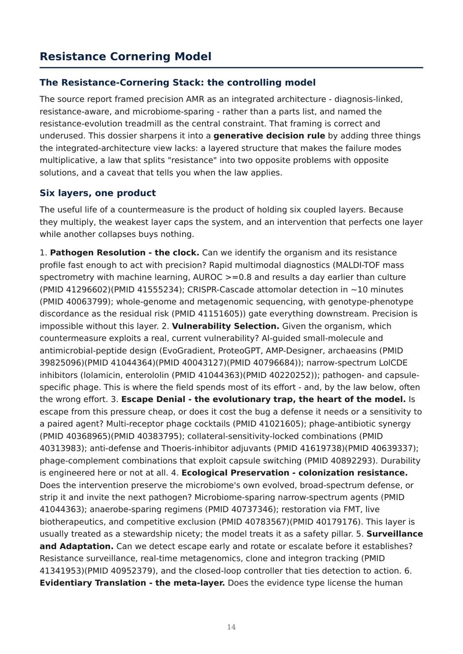Precision AMR dossier — page 14