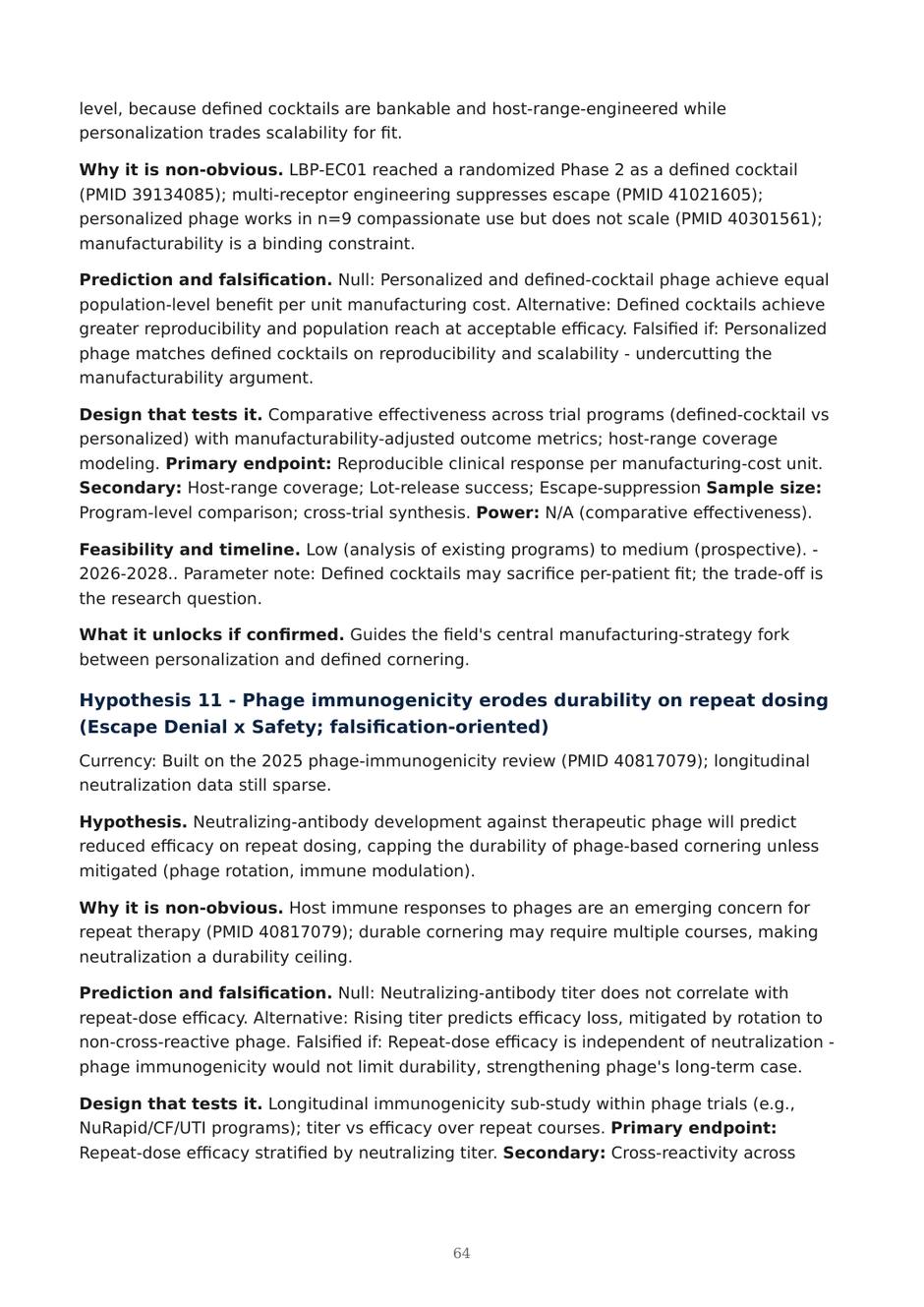 Precision AMR dossier — page 64