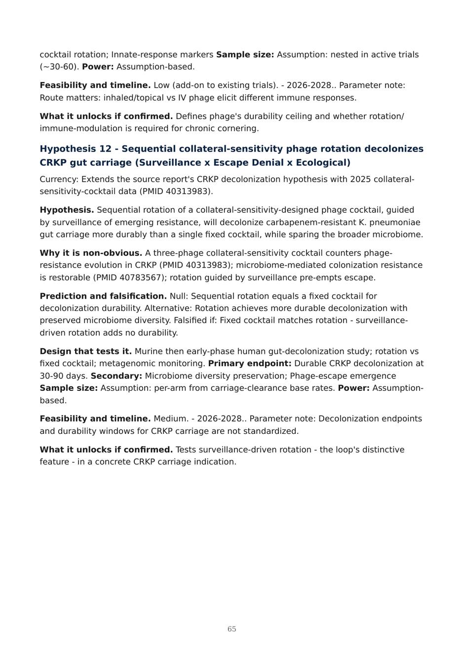 Precision AMR dossier — page 65