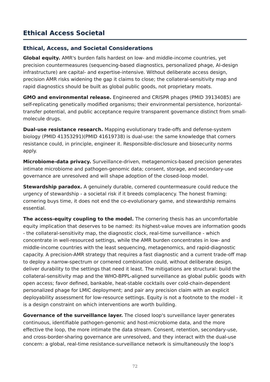 Precision AMR dossier — page 72
