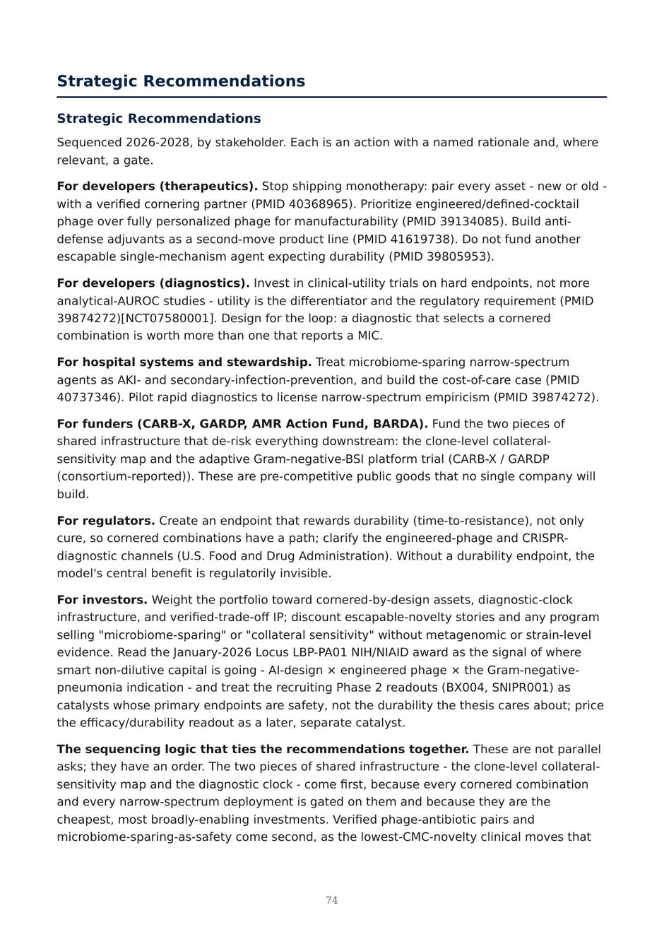 Precision AMR dossier — page 74