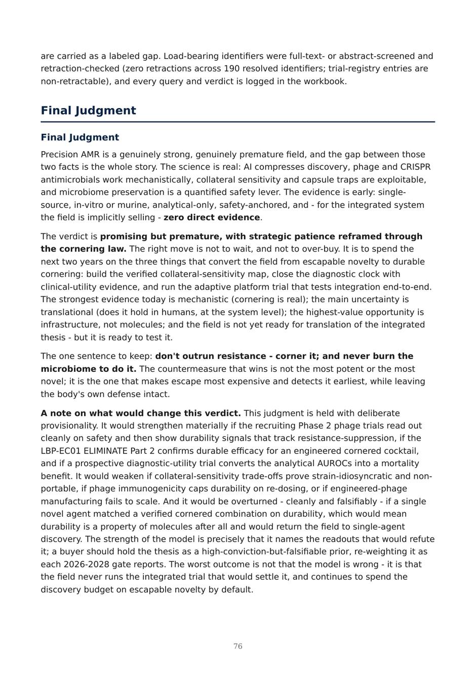 Precision AMR dossier — page 76